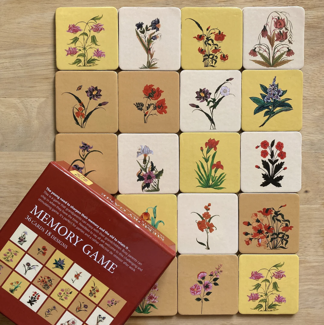 Affordable educational Froggmag card memory game on Mughal flowers Secondhand India